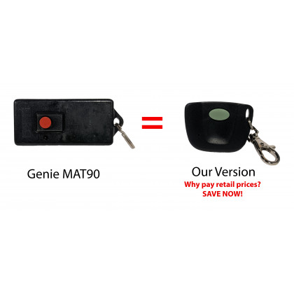 Genie MAT90 Compatible Mini Keyfob Remote 390 MHz 12 Dip Switch